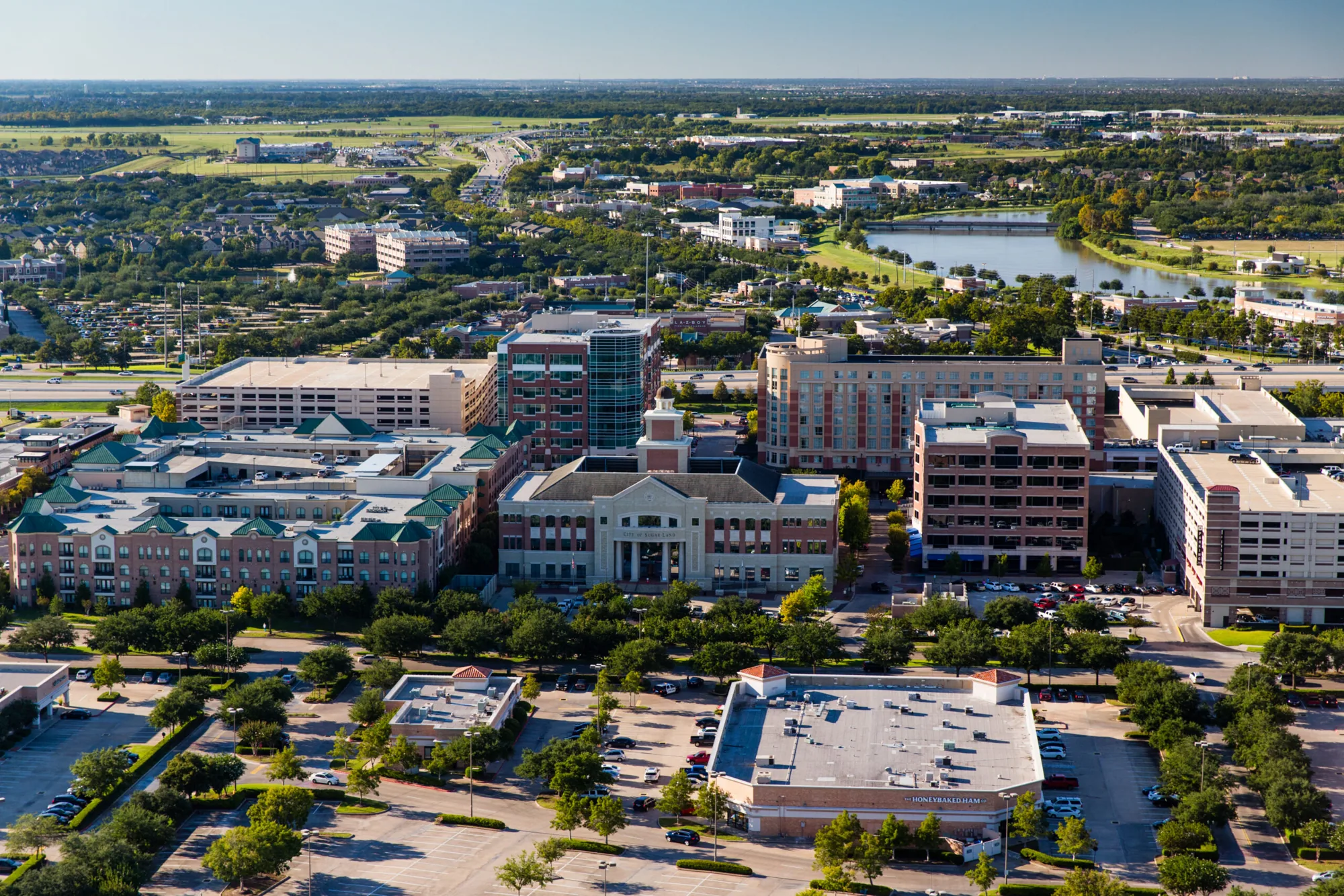 Aerial view of Sugar Land, TX